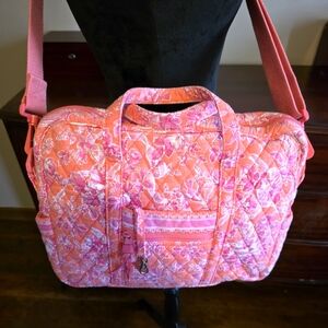 Vera Bradley Pink Paisley Print Zippered Carry On Bag w/Mini Bag ~ Retired Print